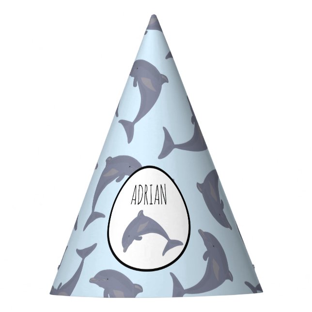 Chapeaux De Fêtes Dauphins dans la mer Motif fête d'anniversaire (Devant)
