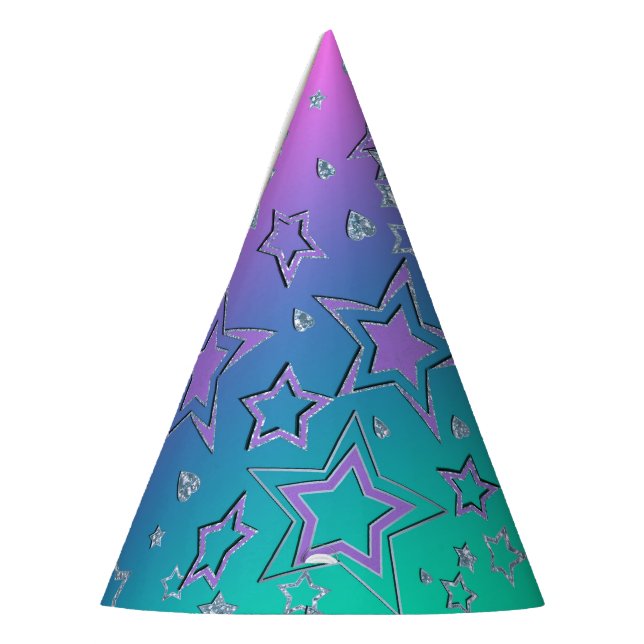 Chapeaux De Fêtes Dégradé de Noël parties scintillant brillant confe (Gauche)