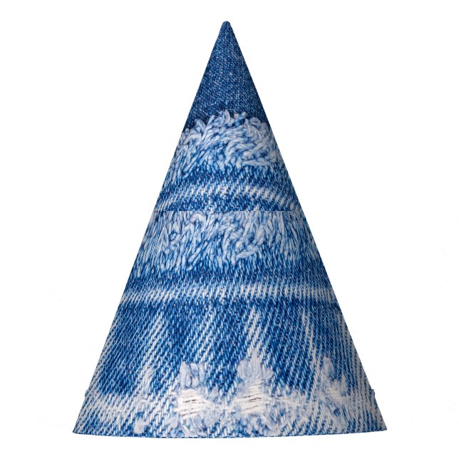 Chapeaux De Fêtes Déni déchiré : Cadre de Jeans double bleu (Devant)