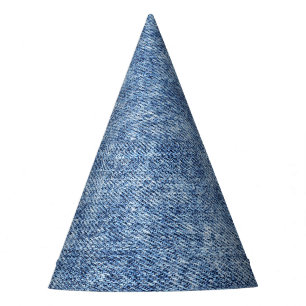 Chapeaux De Fêtes Dénim bleu lavement acide, texture de gros plan.