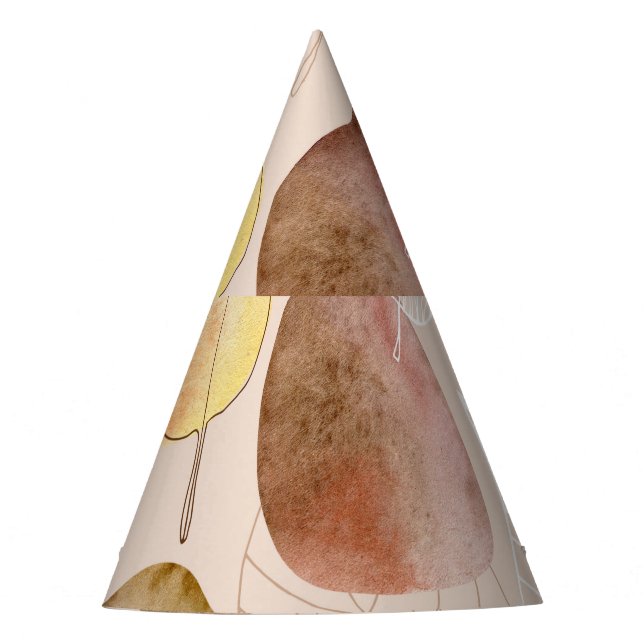 Chapeaux De Fêtes Design d'automne de feuille d'aquarelle graphique (Devant)