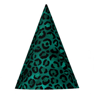 Chapeaux De Fêtes Design turquoise et Gold Leopard Series 5