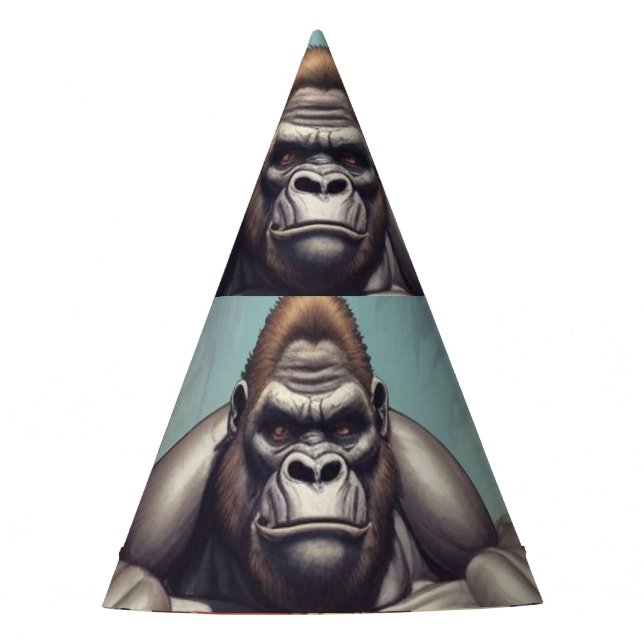 Chapeaux De Fêtes Dessin d'art pop de Gorilla Bodybuilder (Devant)