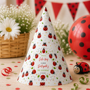 Chapeaux De Fêtes Deux jolies coccinelles Fête d'anniversaire de 2 a