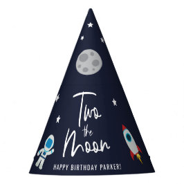 Chapeaux De Fêtes Deux L'Espace Lune Thème Anniversaire