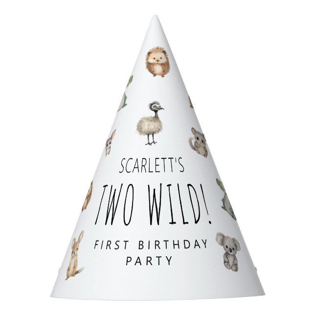 Chapeaux De Fêtes Deux Sauvages ! Bienvenue à la fête d'anniversaire (Devant)