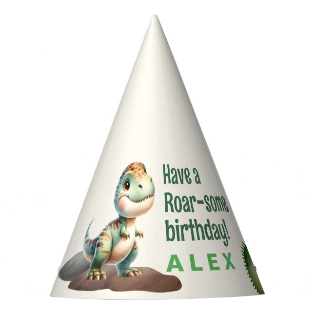 Chapeaux De Fêtes Dinosaur fête d'anniversaire (Devant)