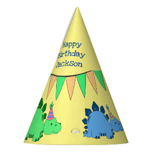 Chapeaux De Fêtes Dinosaure personnalisé Joyeux anniversaire de ga