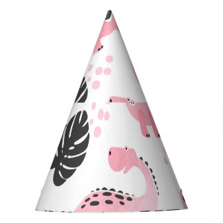Chapeaux De Fêtes Dinosaures roses : Motif Enfants mignons.