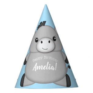 Chapeaux De Fêtes Donkey Birthday Party Blue