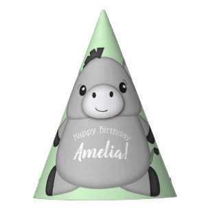 Chapeaux De Fêtes Donkey Birthday Party Green