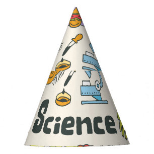 Chapeaux De Fêtes Doodles de science : Ensemble d'écoles à main.