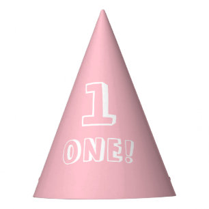 Chapeaux De Fêtes Doux pastel rose personnalisé numéro âge année