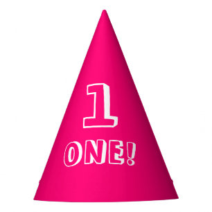 Chapeaux De Fêtes Doux rose chaud numéro personnalisé âge anniversai