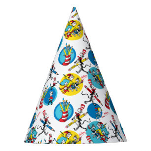 Chapeaux De Fêtes Dr. Seuss Personnages avec des crayons motif