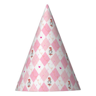 Chapeaux De Fêtes Dr Seuss Valentine  Jacquard rose Le chat dans le 