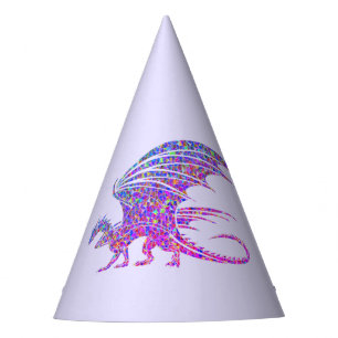 Chapeaux De Fêtes Dragon de mosaïque Extraordinaire violet
