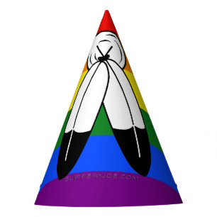 Chapeaux De Fêtes Drapeau de fierté bispirituel de SlipperyJoe's sym