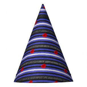 Chapeaux De Fêtes Drapeau de fierté en cuir SlipperyJoe's noir bleu 