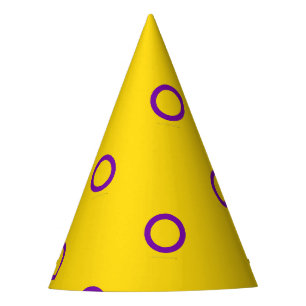 Chapeaux De Fêtes Drapeau de fierté intersexe de SlipperyJoe's fond 