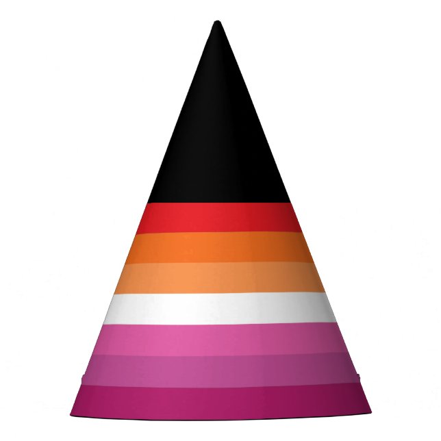 Chapeaux De Fêtes Drapeau de la fierté lesbienne (Devant)