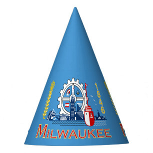 Chapeaux De Fêtes Drapeau de Milwaukee, Wisconsin