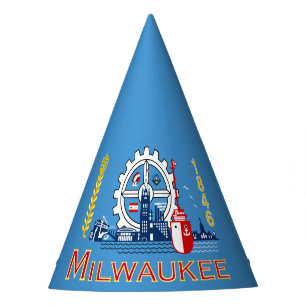 Chapeaux De Fêtes Drapeau de Milwaukee, Wisconsin