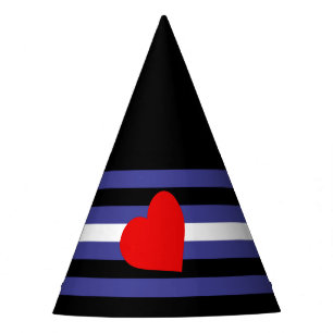 Chapeaux De Fêtes Drapeau et cœur de fierté en cuir