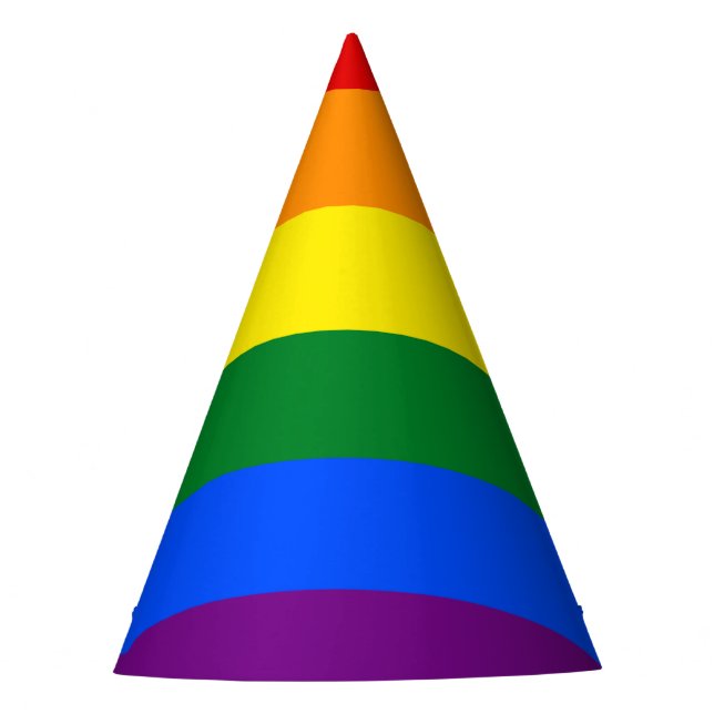 Chapeaux De Fêtes Drapeau Gay pride arc-en-ciel LGBT (Devant)