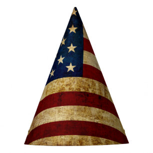 Chapeaux De Fêtes Drapeau USA / Grunged