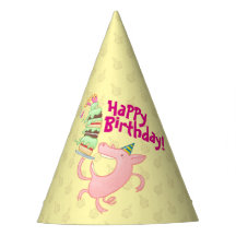 Drôle Cochon Joyeux Anniversaire ! Carton de gâtea