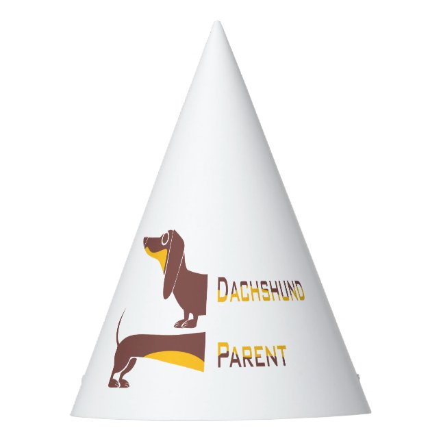 Chapeaux De Fêtes Drôle mignon dachshund pour parent chien long (Devant)