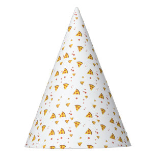 Chapeaux De Fêtes Drôle motif minimaliste de pizza pepperoni rétro