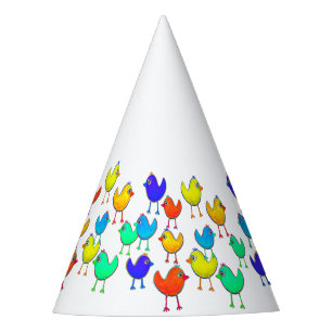 Chapeaux De Fêtes Drôle oiseaux multicolores