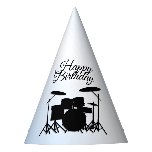 Chapeaux De Fêtes Drums Musique Design bleu (Devant)