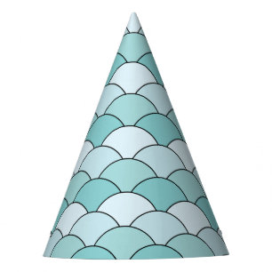 Chapeaux De Fêtes Écailles de dragon, éventails, vagues, Seigaiha, b
