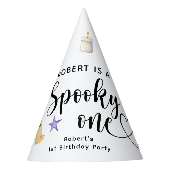 Chapeaux De Fêtes Éffrayant Un Halloween Premier anniversaire (Devant)