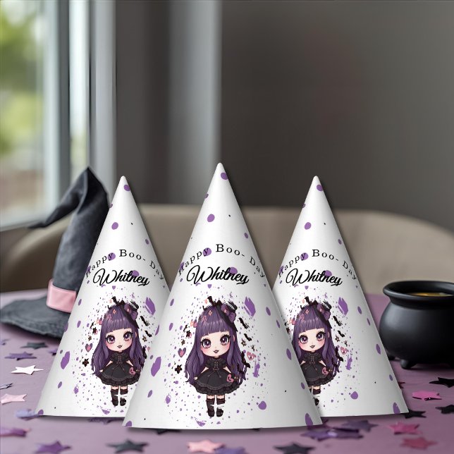 Chapeaux De Fêtes Éffrayante mignonne fille Anniversaire Casquette (Spooky Cute girl Birthday Hat)