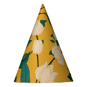 Chapeaux De Fêtes Élégance florale : Motif feuillus Vintage.