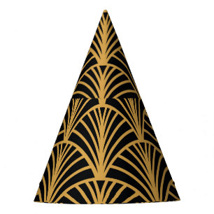 Chapeaux De Fêtes Elégant Art Déco, ornement doré sans soucis.