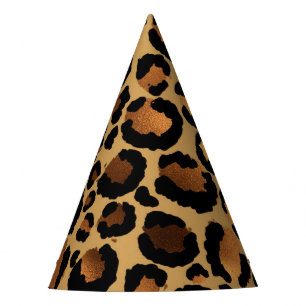 Chapeaux De Fêtes Elegant Brown Leopard Spots Wild Animal Glam