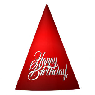 Chapeaux De Fêtes Élégant dégradé rouge avec texte de choix