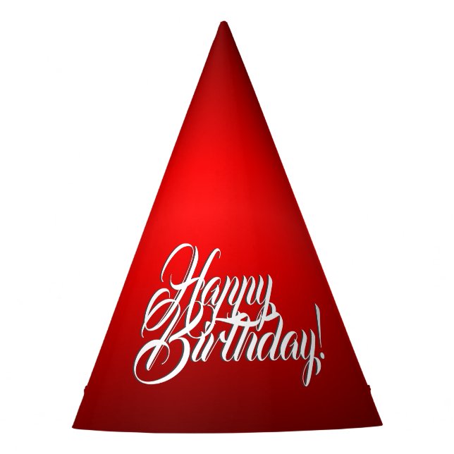 Chapeaux De Fêtes Élégant dégradé rouge avec texte de choix (Devant)
