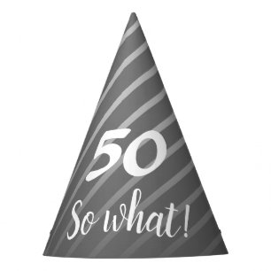 Chapeaux De Fêtes Elégant Gris Gris Motif Homme 50 Anniversaire