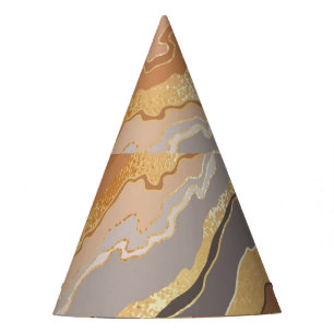 Chapeaux De Fêtes Elégant Marbre Or : Arrière - plan stylisé.