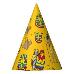 Chapeaux De Fêtes éléments égyptiens, Anubis, motif pyramides.