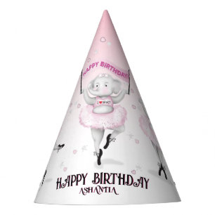 Chapeaux De Fêtes Eléphant Ballerina Danse Anniversaire