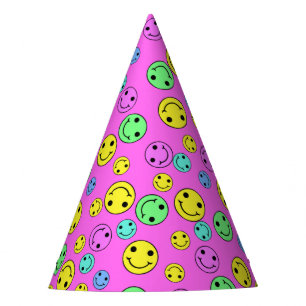 Chapeaux De Fêtes Emoji souriant face II Casquette du parti rose