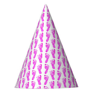 Chapeaux De Fêtes Empreintes rose bébé
