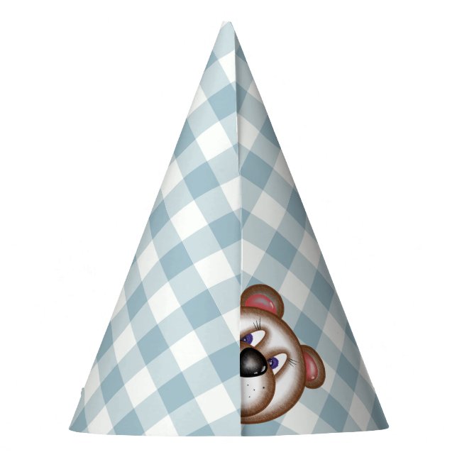 Chapeaux De Fêtes en vichy Teddy Bear Pique-nique casquette (Dos)